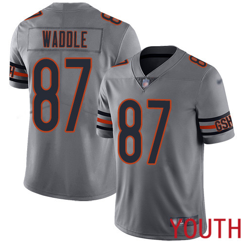 Chicago Bears Limited Silver Youth Tom Waddle Jersey NFL Football #87 Inverted Legend->chicago bears->NFL Jersey